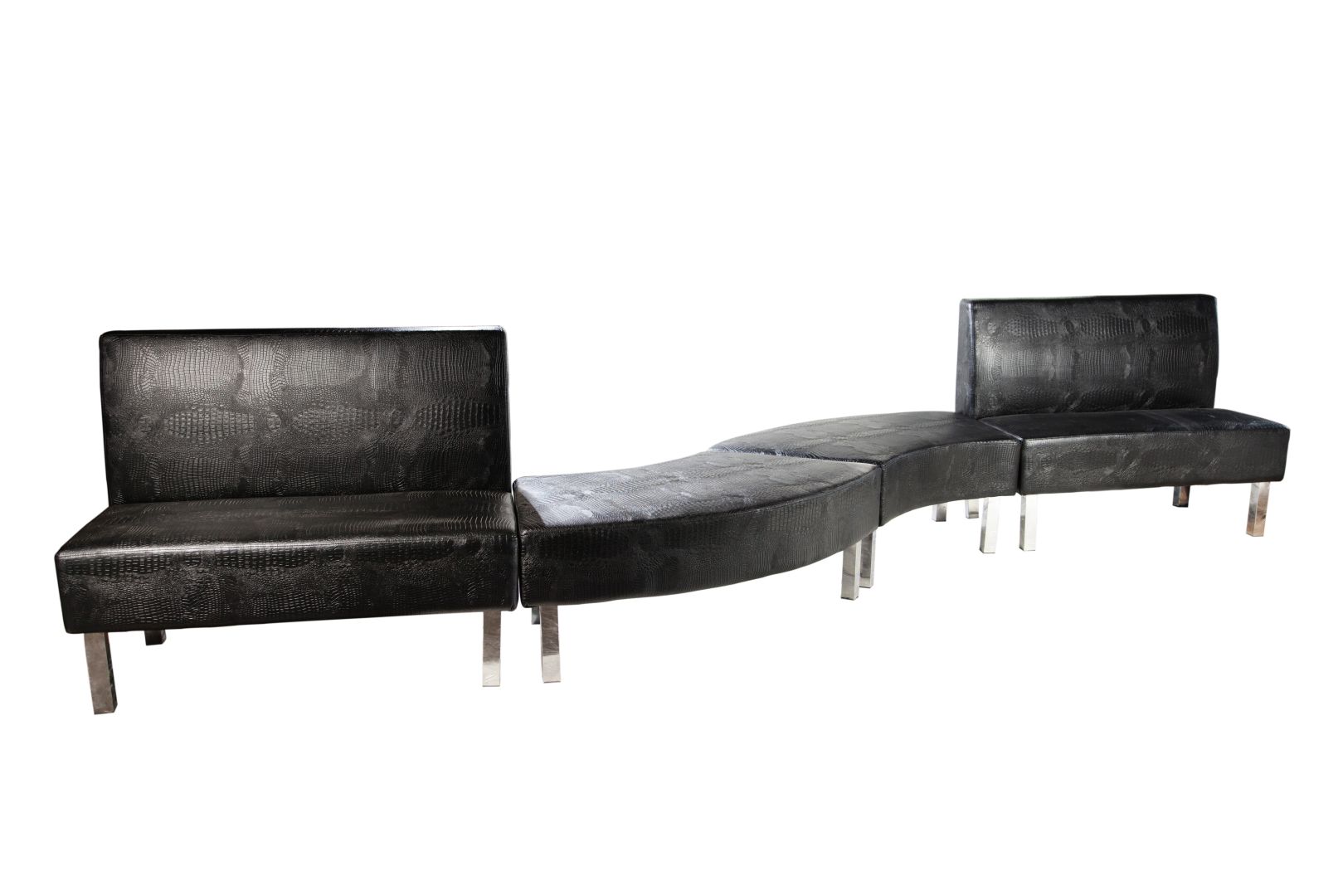 Set De Sofa Sin Brazo Ottoman Negro Divano Srl