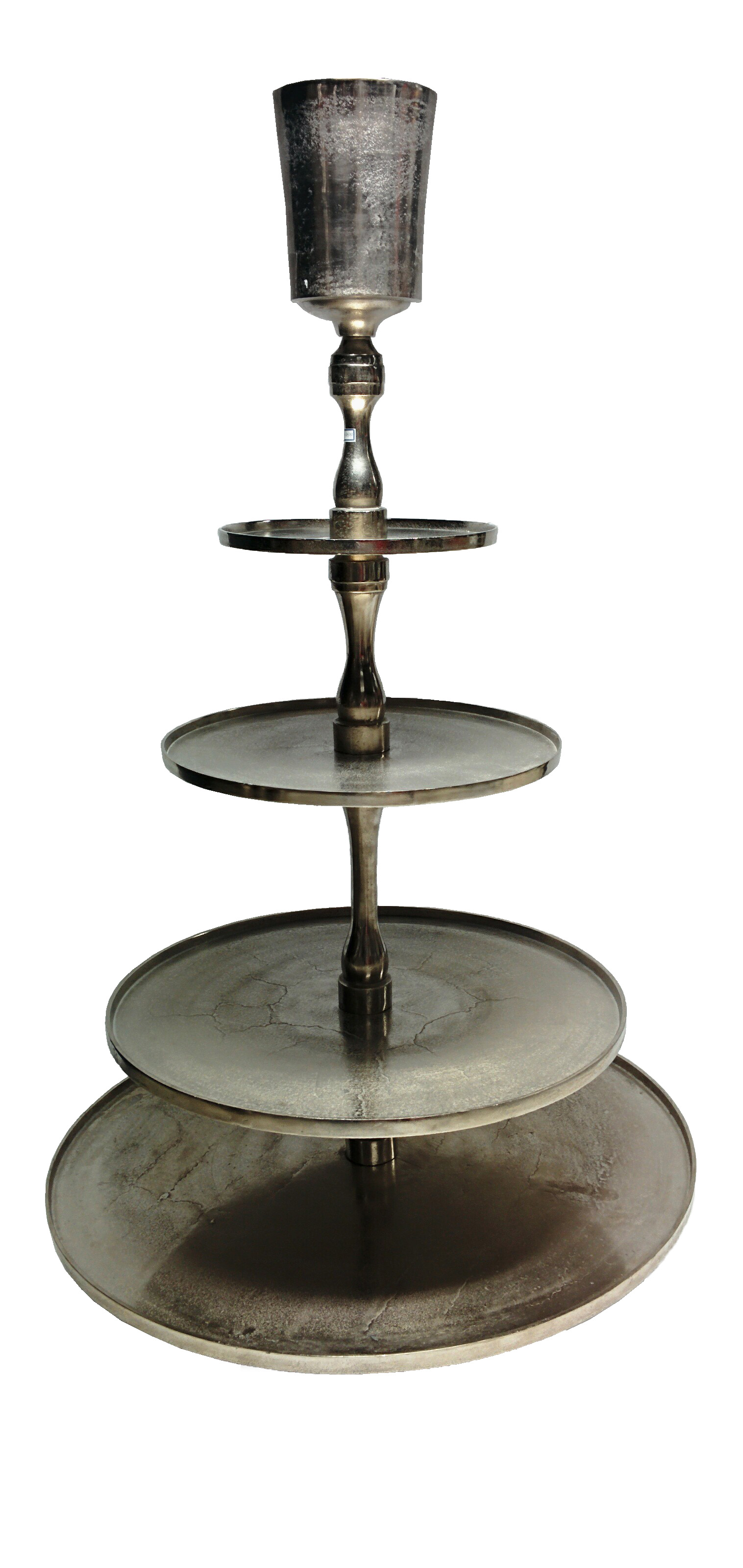 ESTANTE 4 NIVELES REDONDO P. MARTILLADA