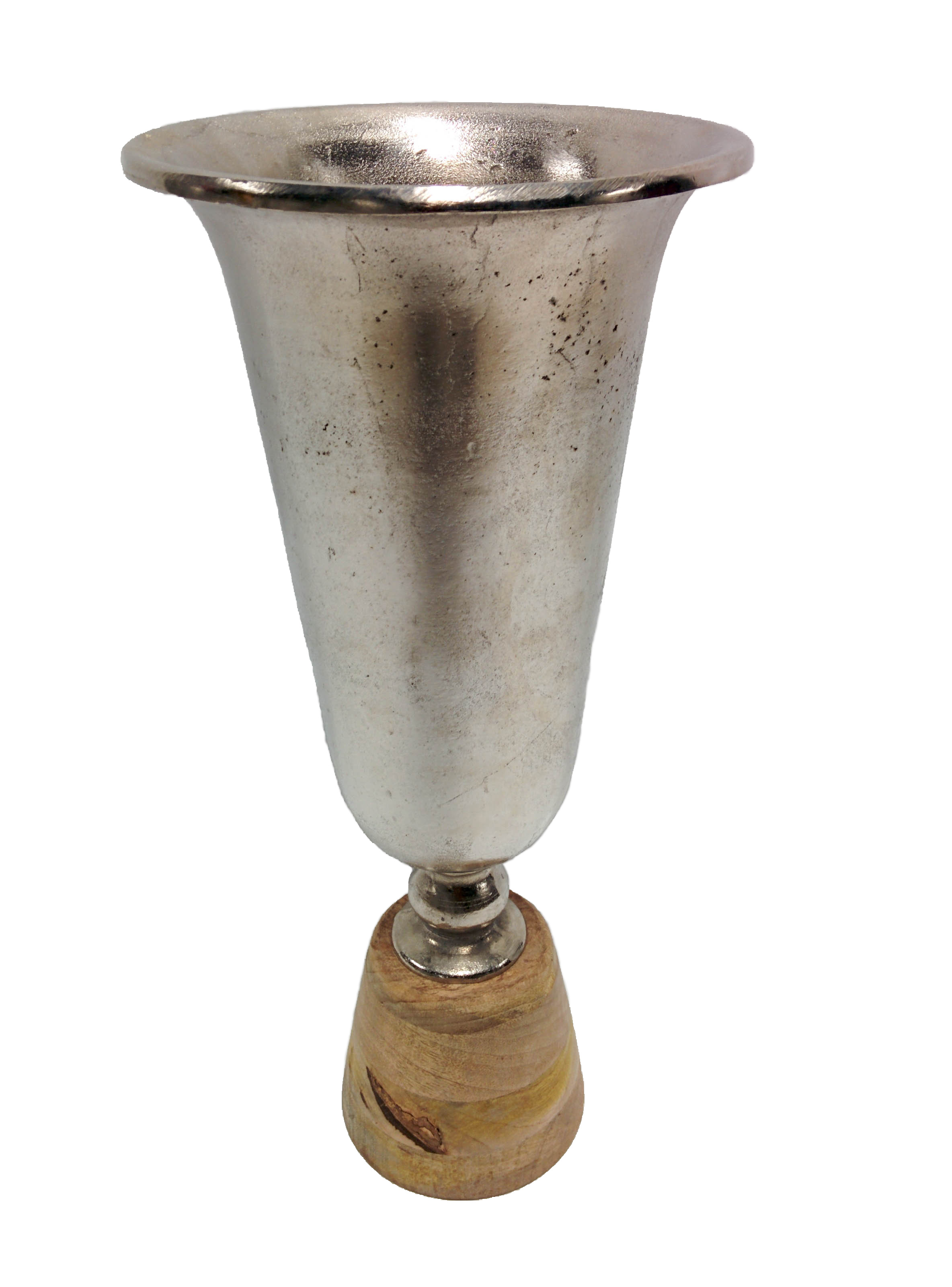 FLORERO LORAS TROMPETA ALUMINIO/MADERA