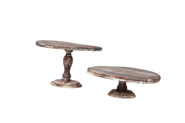 CAKE STAND MADERA RUSTICA GDE.