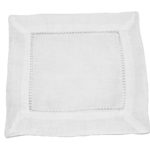 SERVILLETA DE LINO BLANCO COCTEL