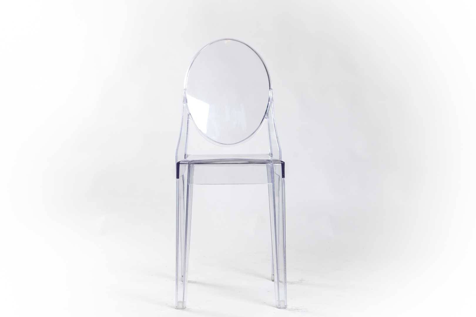 Silla transparente sin brazos Ghost