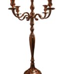 CANDELABRO ROSE GOLD 5 BRAZOS GDE