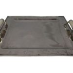 BANDEJA JULIA CUADRADA EN METAL PULIDO