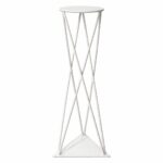 PEDESTAL EN METAL "MILANESE" BLANCO