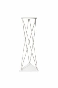 PEDESTAL EN METAL "MILANESE" BLANCO