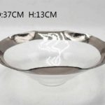 BOWL EN CRISTAL BORDE PLATEADO PEQ