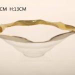 BOWL EN CRISTAL BORDE DORADO PEQ