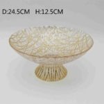 BOWL GLASS GOLDEN LINES MED