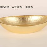 BOWL EN CRISTAL OVALADO GOLD PEQ