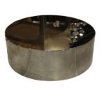ELEVADOR/FLORERO STAINLESS STEEL SILVER 38 D X 13 H CM
