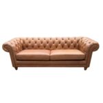 SOFA LEATHER "BRADFORD" 3 PLAZAS MARRON