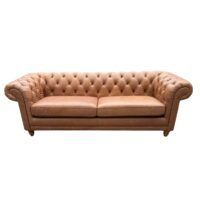 SOFA LEATHER "BRADFORD" 3 PLAZAS MARRON