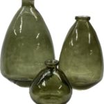 BOTELLA EN CRISTAL "BAYLOR" GREEN MED.