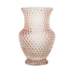 FLORERO EN CRISTAL PINK "ROSELAND" GDE.