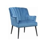 BUTACA AZUL PATAS NEGRAS