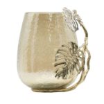 FLORERO EN CRISTAL "GOLD LEAF"