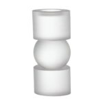 CANDELABRO REDONDO "FROSTED" PEQ.