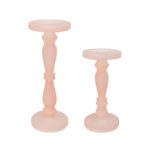 CANDELABRO "FROSTED" PINK PEQ.
