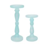 CANDELABRO "FROSTED" BLUE GDE.