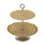 CAKE STAND 2 NIVELES "LEAF"