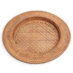 PLATO BASE RATTAN NATURAL HONEY