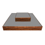 ELEVADOR MARRON DORADO 22x22
