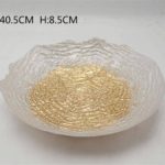 PLATON HONDO EN CRISTAL GOLD AND WHITE