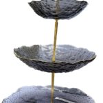 GLASS CAKE STAND 3 NIVELES SMOKE "AMELIE"