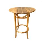MESA BAR REDONDA MADERA NATURAL TECA "GRANADA"