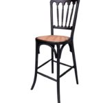 TABURETE REGINA EN MADERA NEGRA