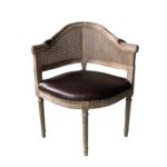 BUTACA MADAME POUGY PROVENZAL CON BRAZOS GRAY OAK LEATHER