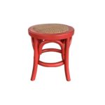 TABURETE PARA NIÑOS EN RATTAN ROJO