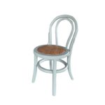 SILLA NIÑOS BISTRO EN MADERA RATTAN AZUL