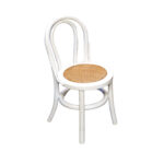 SILLA NIÑOS BISTRO EN MADERA RATTAN BLANCA