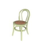 SILLA NIÑOS BISTRO EN MADERA RATTAN VERDE