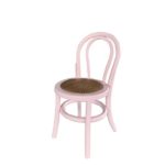 SILLA NIÑOS BISTRO EN MADERA RATTAN ROSA