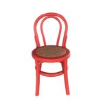 SILLA NIÑOS BISTRO EN MADERA RATTAN ROJA