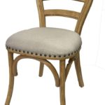 SILLA EN MADERA NATURAL CON TACHUELAS "ROCIO"