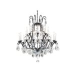 CHANDELIER EN HIERRO NEGRO "MERLINA"