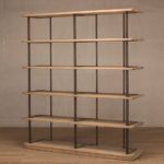 ESTANTE 6 NIVELES HIERRO Y MADERA "PERTH"