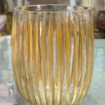 PORTAVELA EN CRISTAL RANURADO GOLD "HERA"