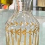 BOTELLA EN CRISTAL RANURADO GOLD "HERA"