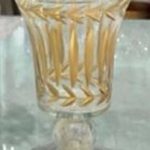 COPON EN CRISTAL RANURADO GOLD "HERA" PEQ
