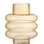 FLORERO EN CRISTAL "BUBBLE" YELLOW GDE.
