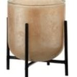 FLORERO CON PEDESTAL "BROWN" PEQ.