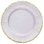 PLATO BASE BORDE DORADO "DAPHNE"