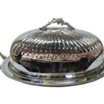 BANDEJA CON DOMO SILVER PLATED "VIENNA"