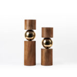 CANDELABRO EN MADERA "SURAT" MED.