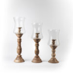 CANDELABRO EN MADERA "GAYA" PEQ.